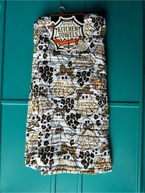 Set of 2 - Ghost & Leopard Print - Envogue Kitchen Towels NWT